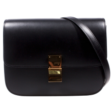 CELINE 赛琳 女士MEDIUM REMOV SHOULDER STRAP系列黑色牛皮简约单肩包 164173DLS 38NO